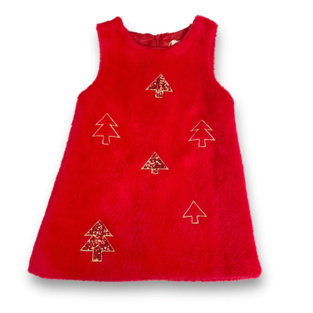 Doe a Dear Sequin Christmas Tree Furry Dress